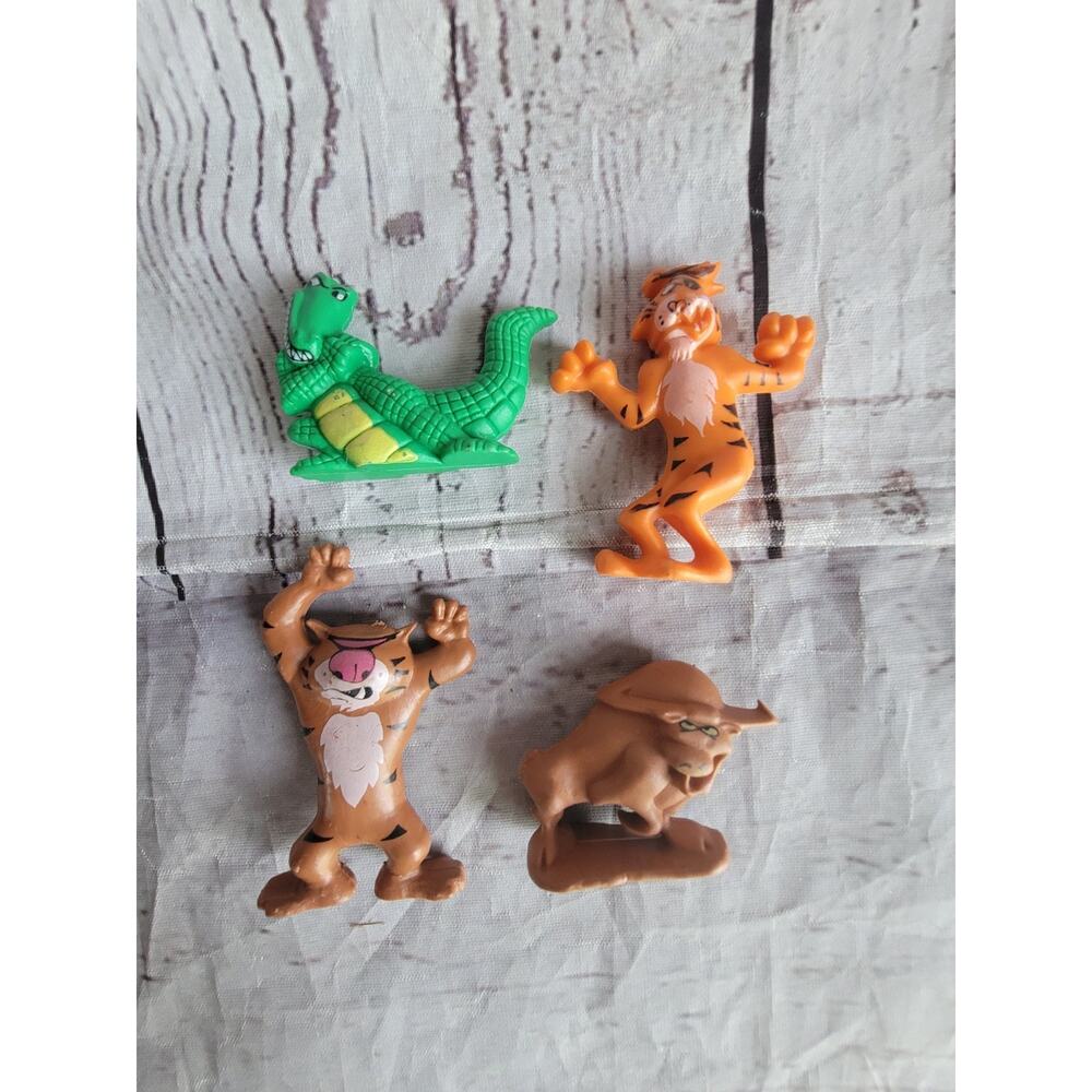 Vintage General Mills Animal Adventure Team Bull Tigger Alligator Set Of 4 1988